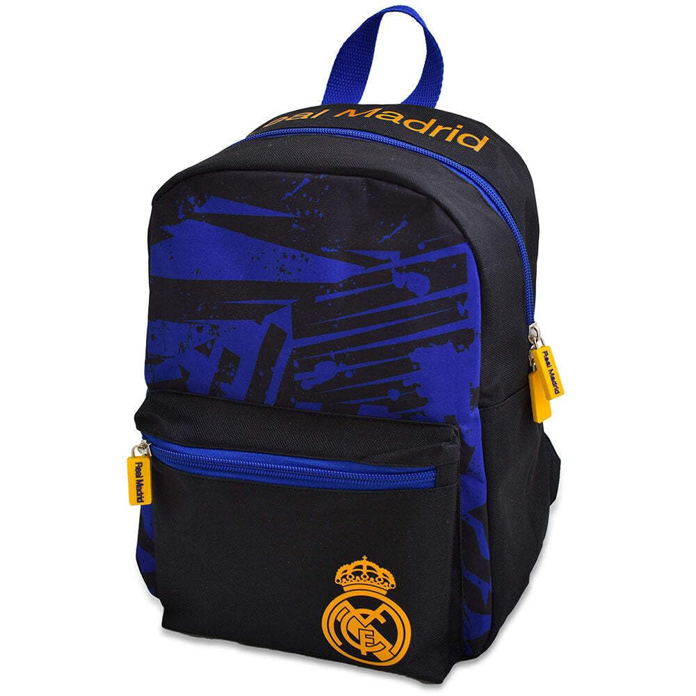 Hy-Pro Mochila con licencia oficial del Real Madrid CF, pequeña, ligera, mercancía del Real Madrid, gran idea de regalo de fútbol