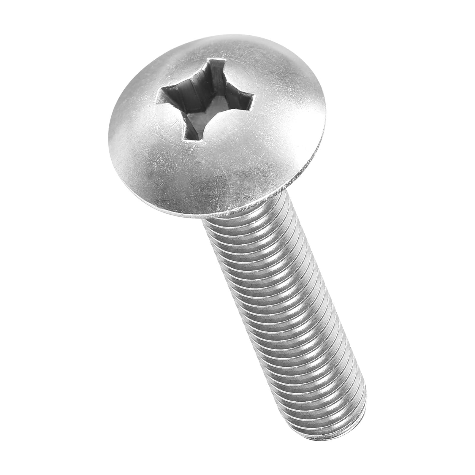 METALLIXITY Machine Screws Phillips Head(M6-1x35) 20Pcs, 304 Stainless Steel Round Head Phillips Drive Furniture Bolts