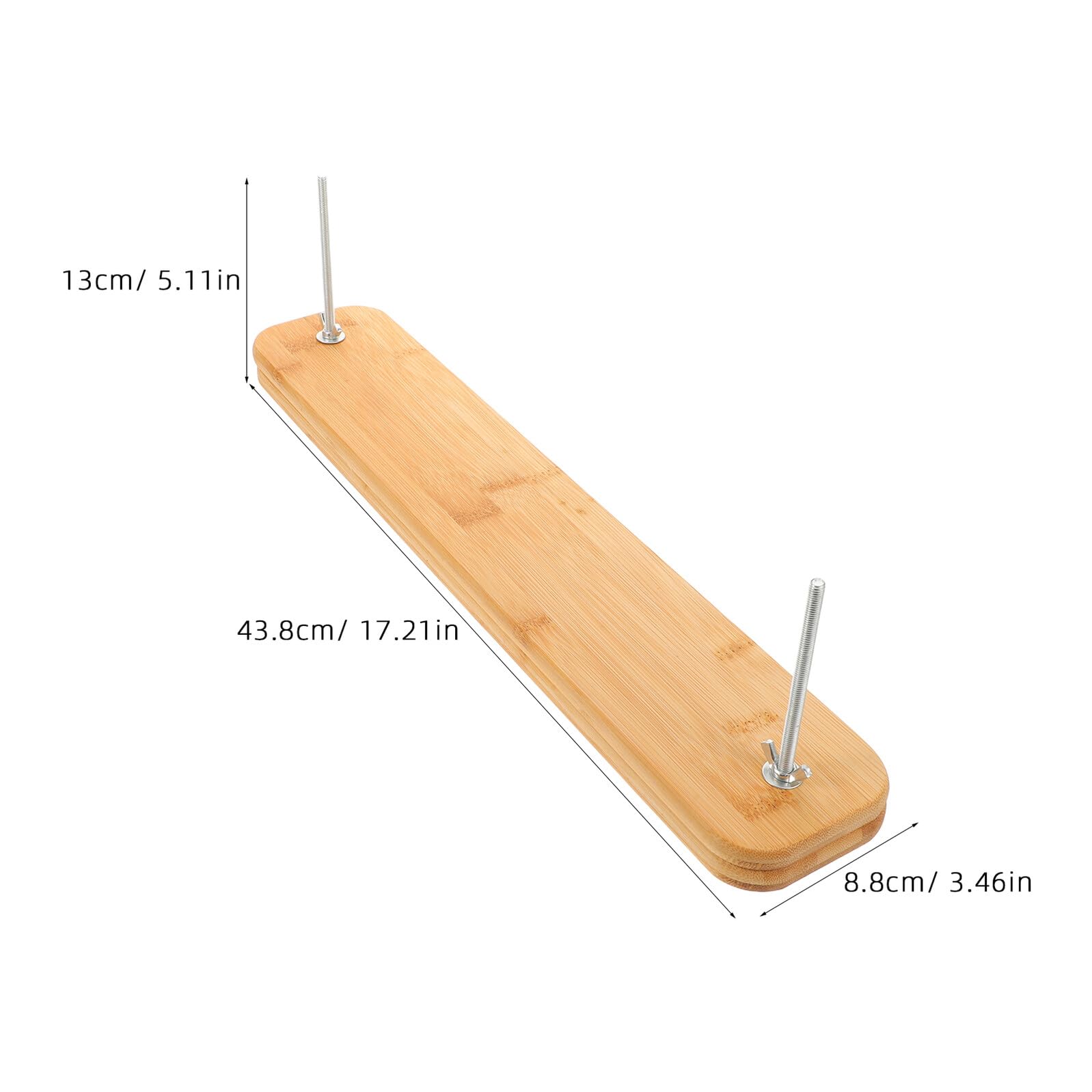 Hemobllo Prensa de Encuadernación de Libros de Madera Bambú 43,8×8 Cm con 2 Tornillos Ajustables, Herramienta Manual para Hacer Libros, Kit de Herramientas para Encuadernación