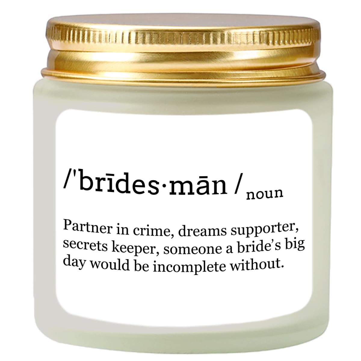 Vellsenne Bridesman Proposal Gifts - Lavender Soy Wax Candle - Man of Honor Proposal Gift - Will You Be My Bridesman Candle for Brother Brides Man