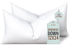 PillowFlex 24x24 Synthetic Down Alternative Pillow Inserts: Cloud-Like Comfort for Ultimate Relaxation