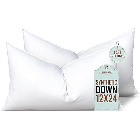 PillowFlex 24x24 Synthetic Down Alternative Pillow Inserts: Cloud-Like Comfort for Ultimate Relaxation