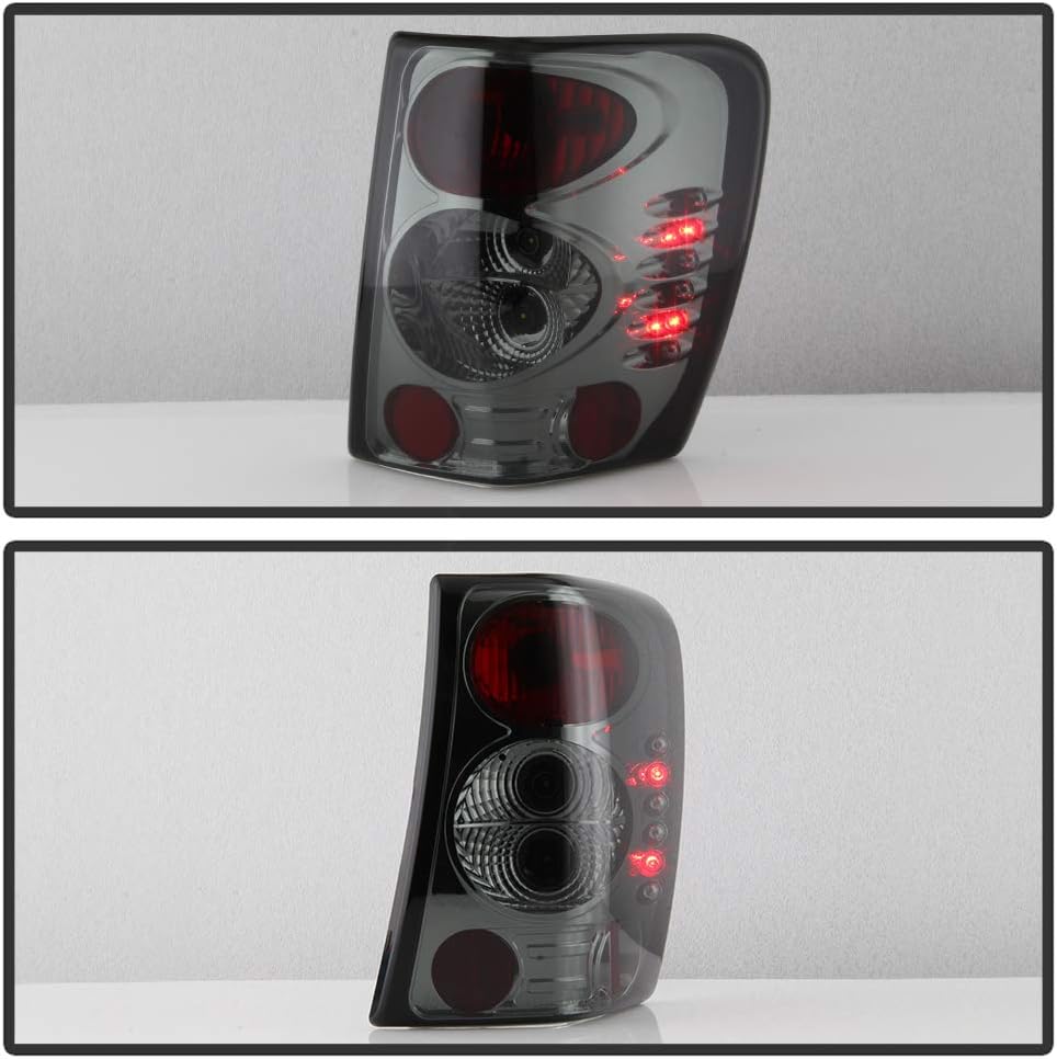 ACANII - For 1999 2000 2001 2002 2003 2004 Jeep Grand Cherokee Smoke Lens Tail Lights Brake Lamps Replacement Left+Right