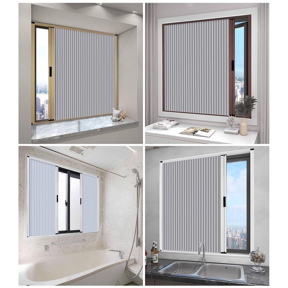 Finestre scorrevoli in Alluminio, Porte a Soffietto Pieghevoli, Divisorio per la Privacy(800x1200mm)