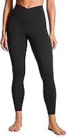 CRZ Yoga Butterluxe Crossover High Waist Leggings 25" - Ultra Soft Second-Skin Yoga Lounge Leggings for Women