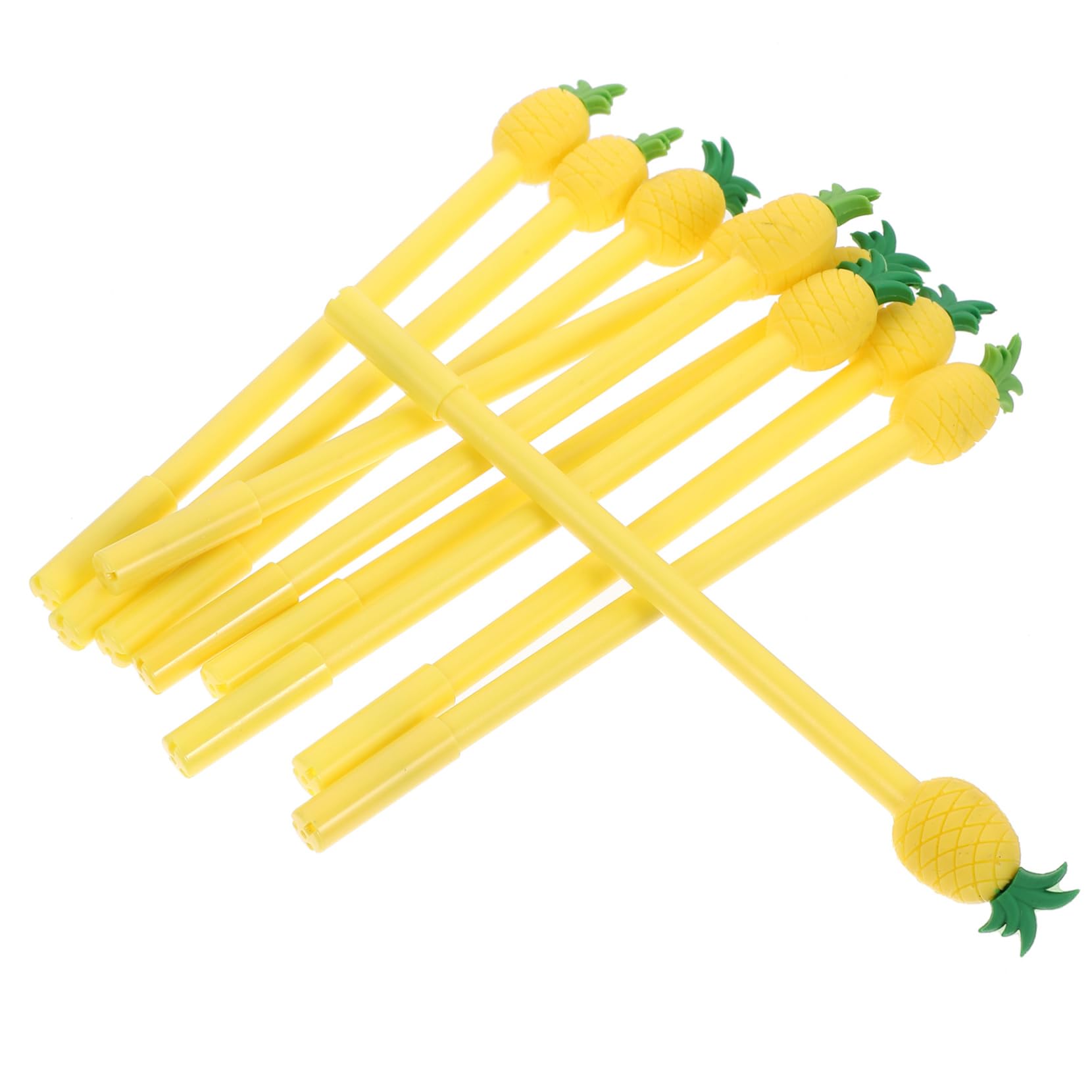 2 Set Di Penne A Sfera Con Design Di Ananas Penne Da Ufficio Strumenti Di Scrittura Per Studenti Forniture Scolastiche Set Di Cancelleria 12 Pezzi * 2