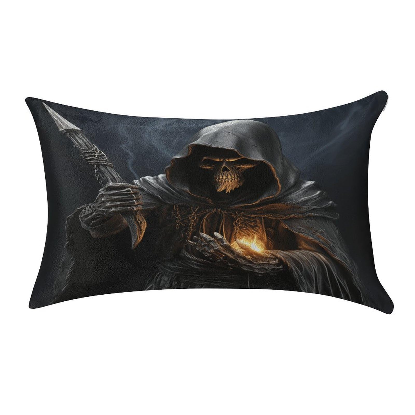 VstaDank Grim-Reaper Pillow Covers Rectangular Cushion Case Cozy Decorative Throw Pillowcase Luxury Lumbar Pillow Shells with Zipper Soft Velvet Pillows Shams 12 X 20 in
