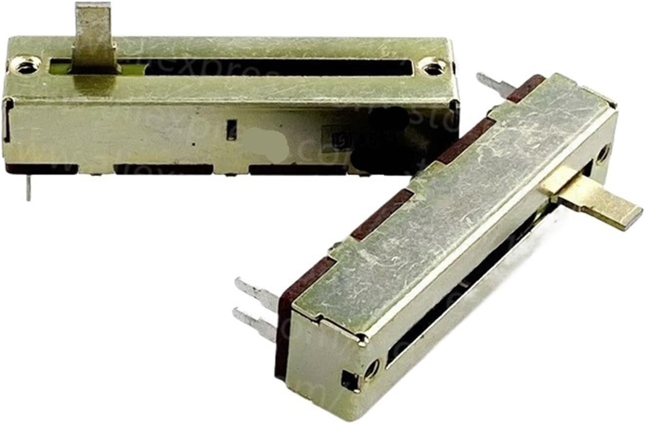 2PCS Single 3-pin Straight Slide Potentiometer A50K Long 50mm Stroke 30mm Dimming Console Mixer Fader