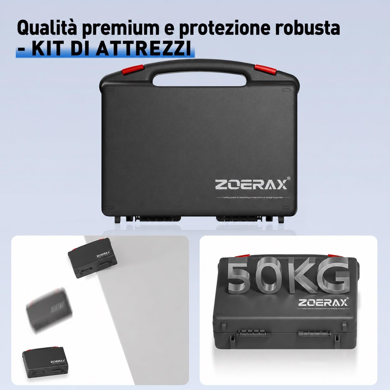 Set di strumenti di rete professionali 14 in 1 - Pinza crimpatrice RJ45, spina e cartelli di protezione Cat6