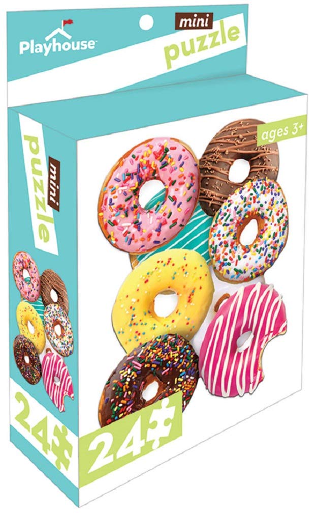 Playhouse Assorted Donuts 24-Piece Die Cut Shaped Mini Puzzle for Kids - Image 2