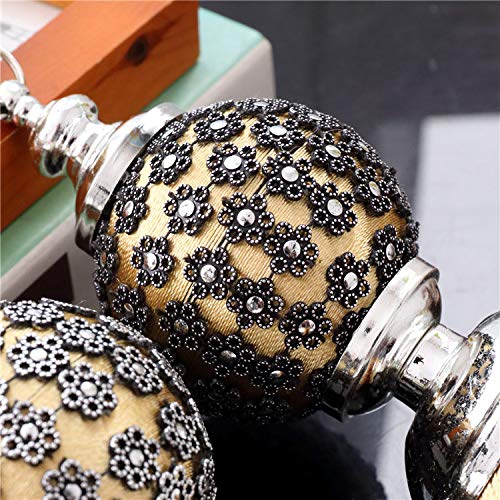 Luxe décoration de la Maison fenêtre Clips Accessoires Suspendus Ceinture Boule Rideau Sangle Gland Attache Embrasse Boucle-café Noir