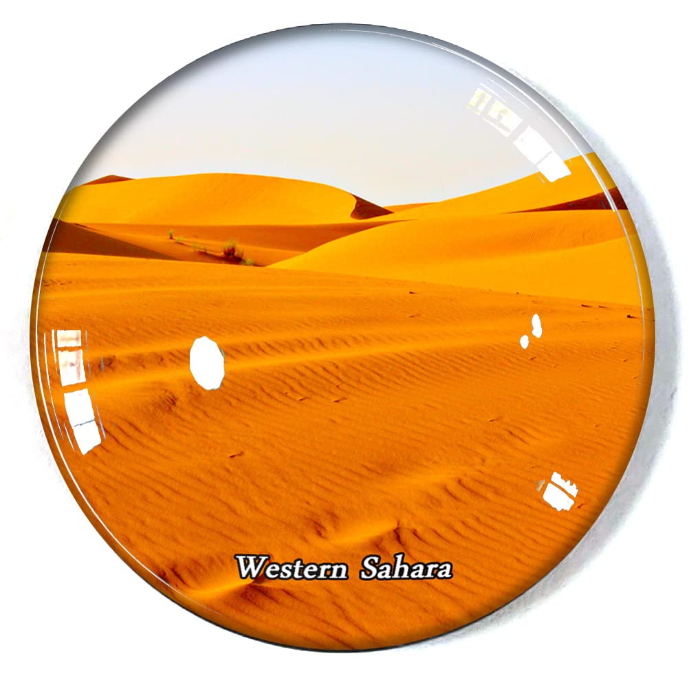 Western Sahara-Bl5983 Western Sahara Fridge Magnet Refrigerator Freezer Magnet Souvenir Decoration Magnet Sticker Glass Crafts