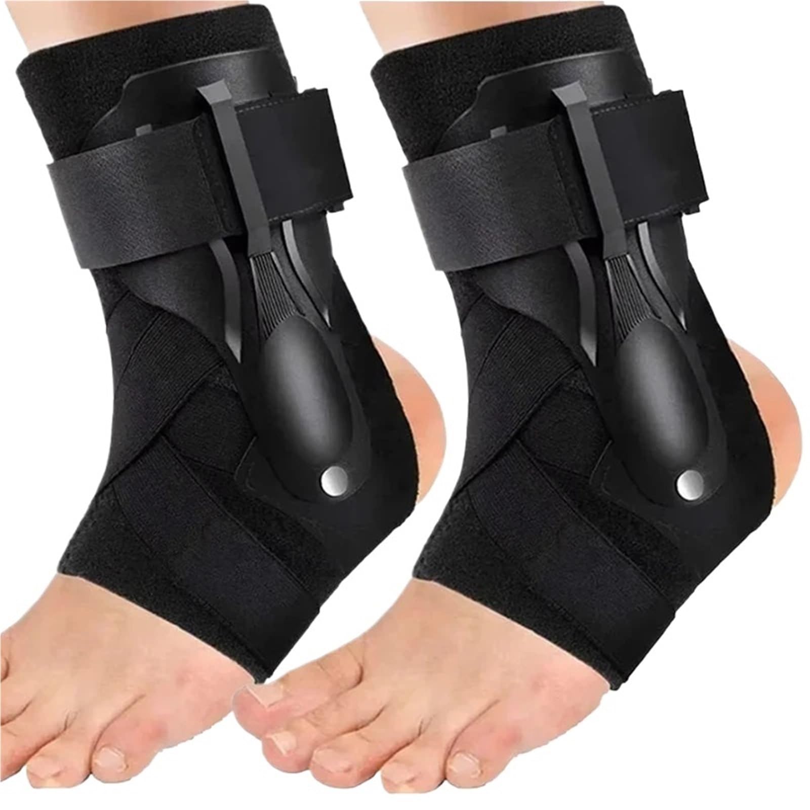 Sprunggelenkbandage 1/2 Stück Knöchelbandage Seitenstabilisatoren Verstauchungswiederherstellung Männer Frauen