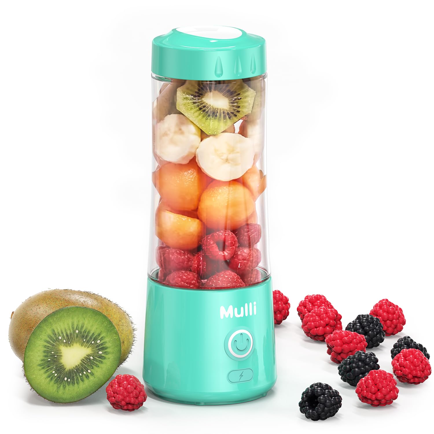 Mulli Portable Blender,USB Rechargeable Personal Mixer for Smoothie and Shakes, Mini Blender with Six Blades for Baby Food,Travel,Gym(Update)