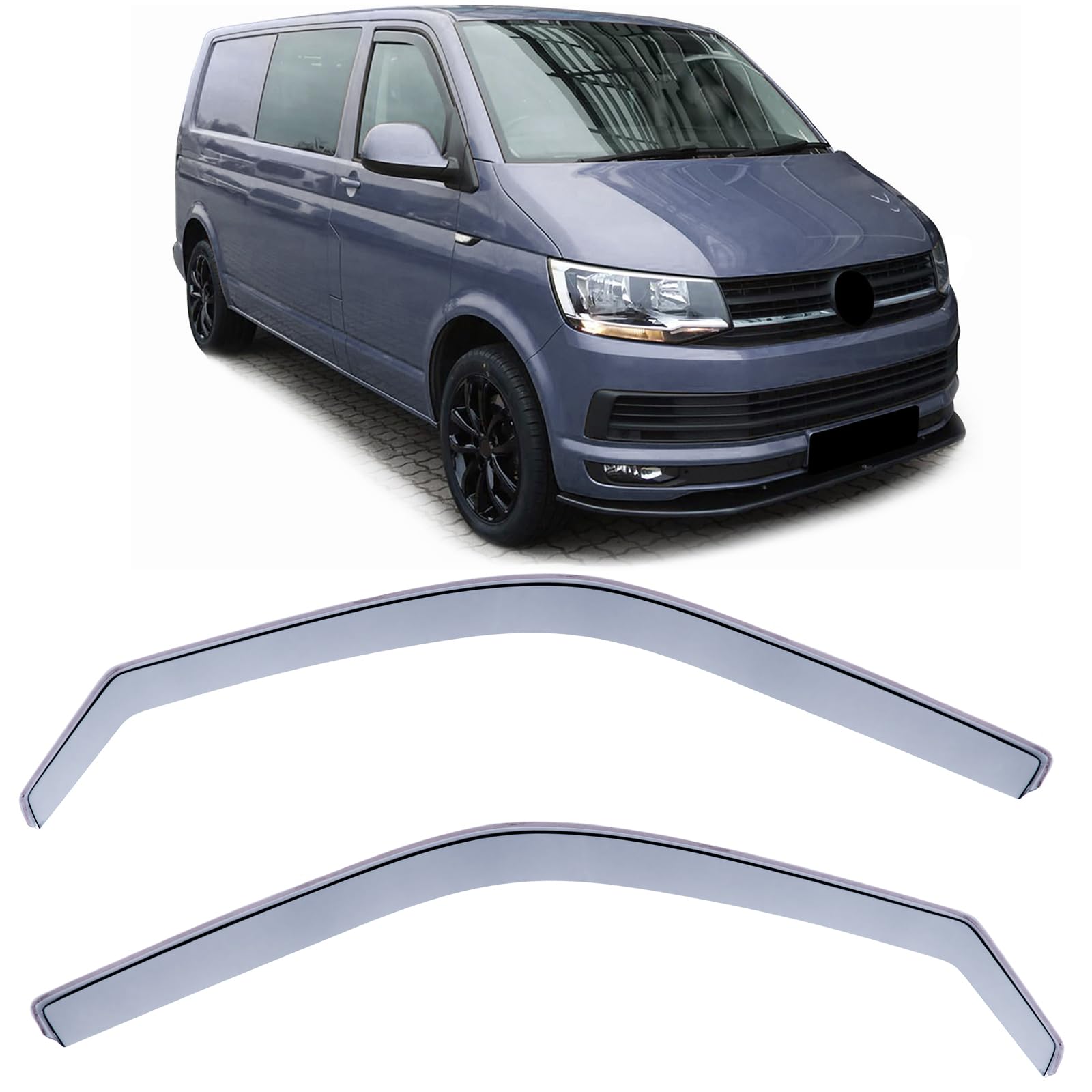 Windabweiser Regenabweiser Windschutz Klar für VW T5 Bus Transporter 03-15