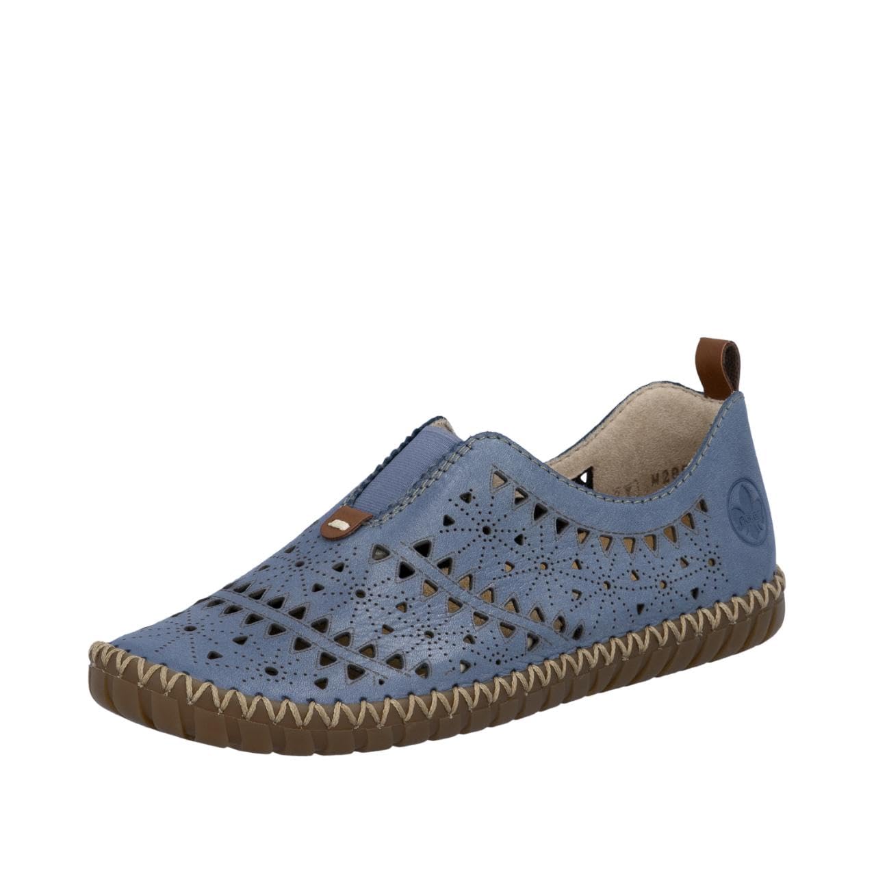 Rieker Damen-Slipper Echtes Leder Light & Free, Barfuß-Komfort