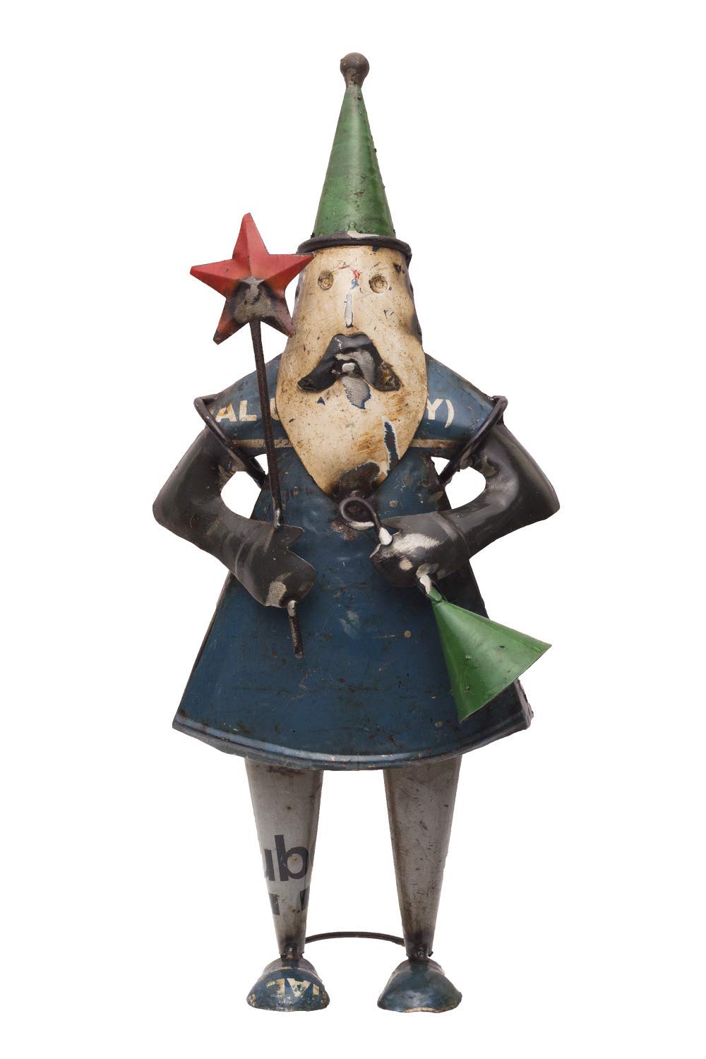 DeKulture Handcrafted Recycled Iron Santaclaus Decorative Collectible Figurine Showpiece Beautify Home Office Christmas Party Décor, 7x3x14 (LWH) Inch