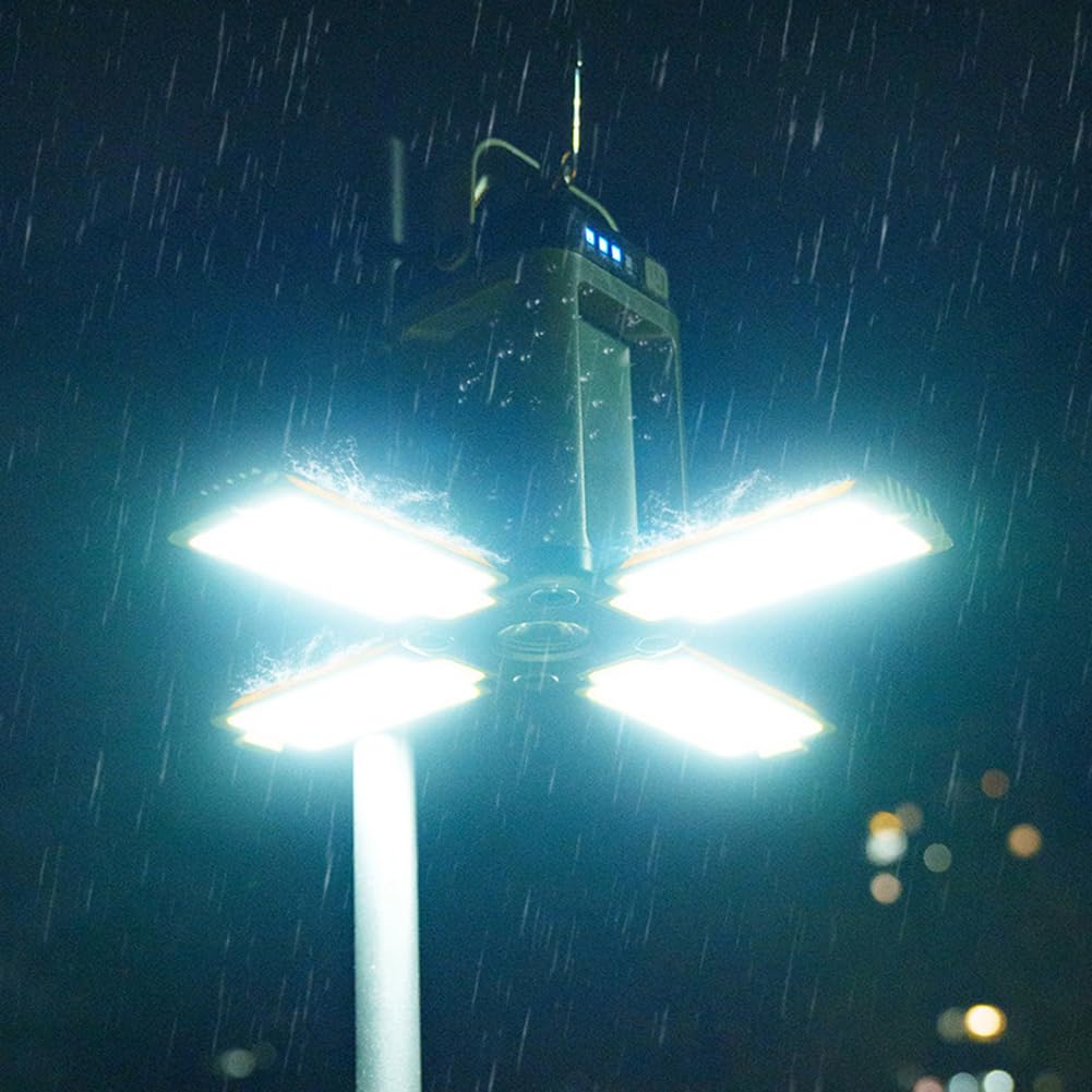 Solarna składana lampa kempingowa z możliwością ładowania lampa wisząca do namiotu światło awaryjne do wędrówek i aktywności na świeżym powietrzu