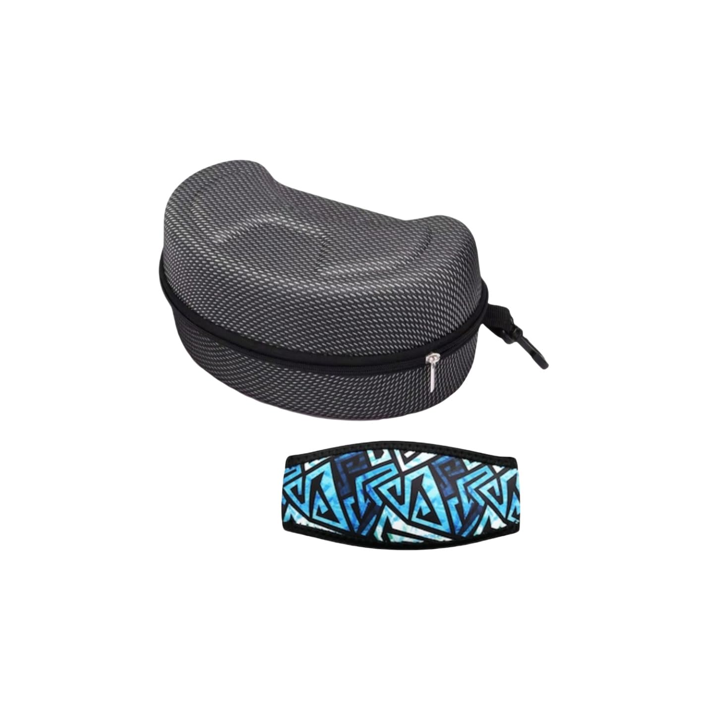 Diving Mask Case, Portable Swimming Scuba Mask Storage Box Protective Container Case, Diving Glasses, Mask strap cover, Hairband (Grey)