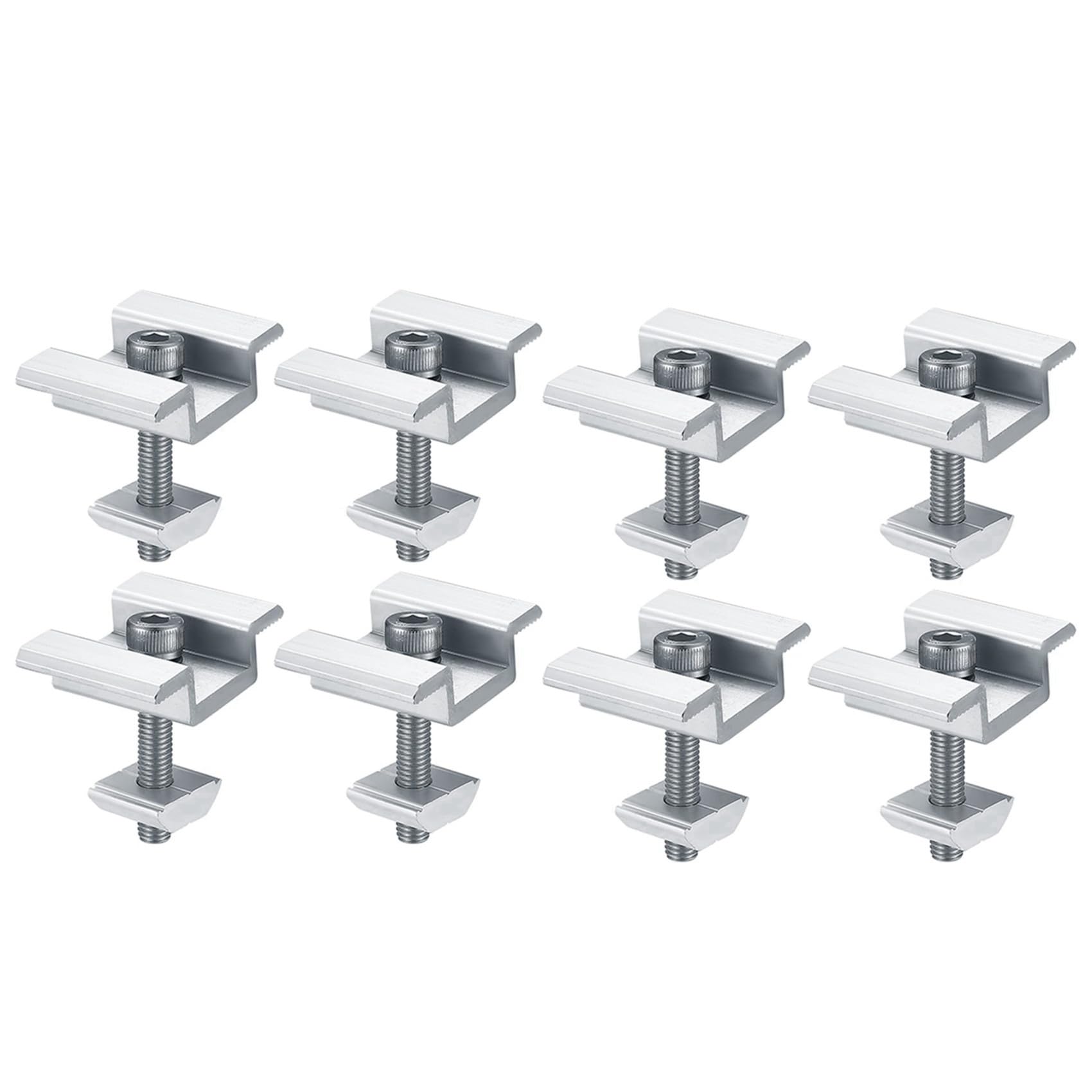 8Pack Solar Panel Mounting Brackets, Solar Panel End Clamps, Centre Clamps, for PV Solar Panel Solar Module 35mm