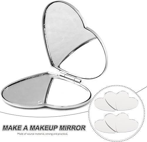 Miniatura 2 de Healifty 20 piezas de mini espejos en forma de corazón, azulejos de mosaico de vidrio para decoración del hogar, proyectos de manualidades,