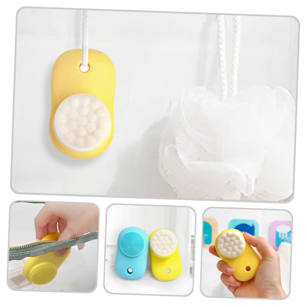 PartyKindom 2-in-1 Face Cleansing Brush Set Dual Sided Facial Pore Cleansing Tool for Women Skin Tools Gentle Facial Brush