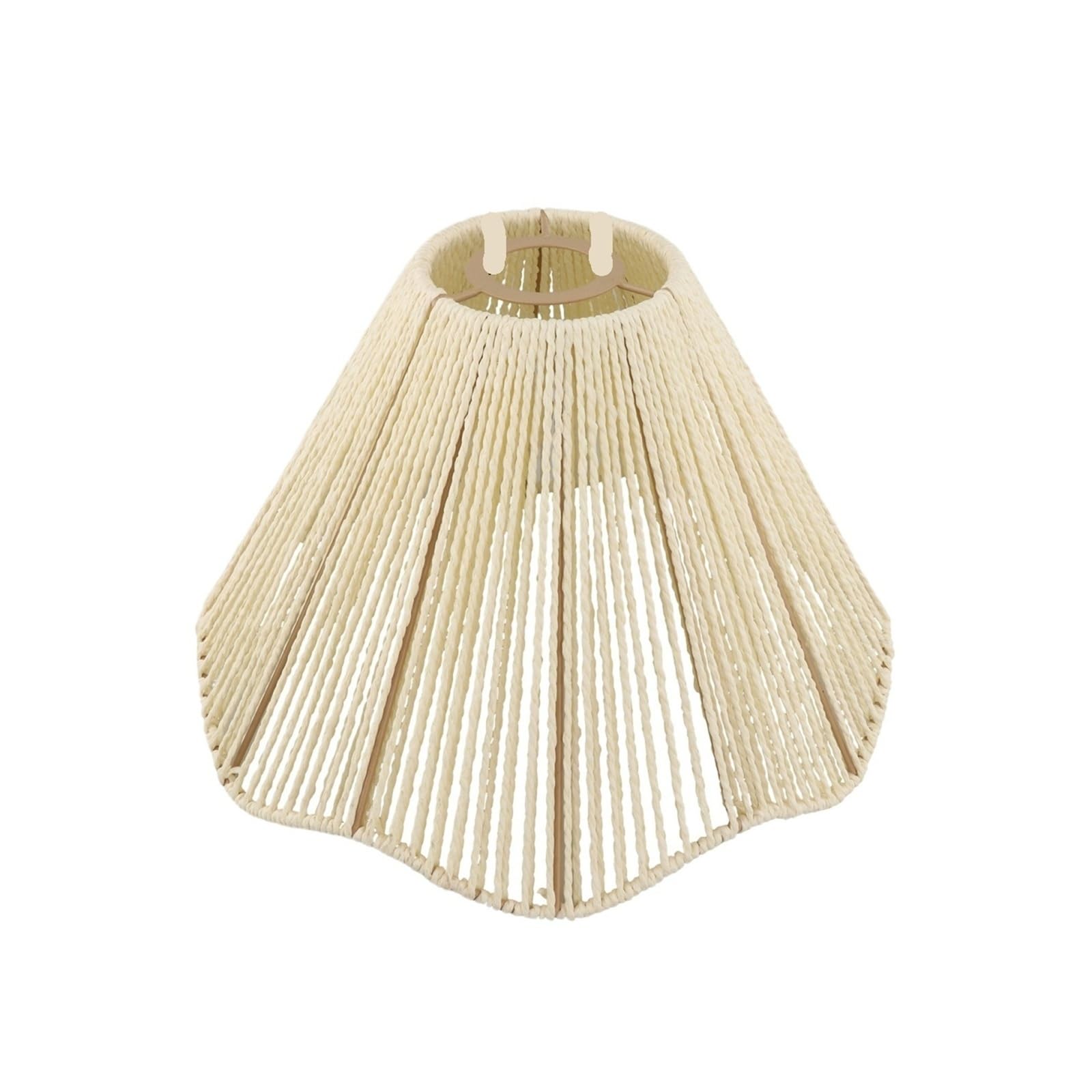 Eezii Beige Woven Lampshade Pendant Light Cover Dustproof Lamp Shade Bohemian Light Shade For Dining Table Living Room Bedroom House