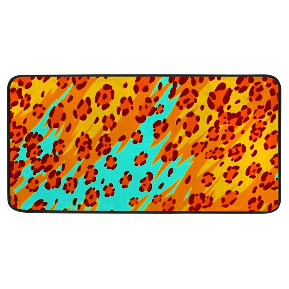Tapis de cuisine antidérapant style peau d'animal pour la maison et le bureau