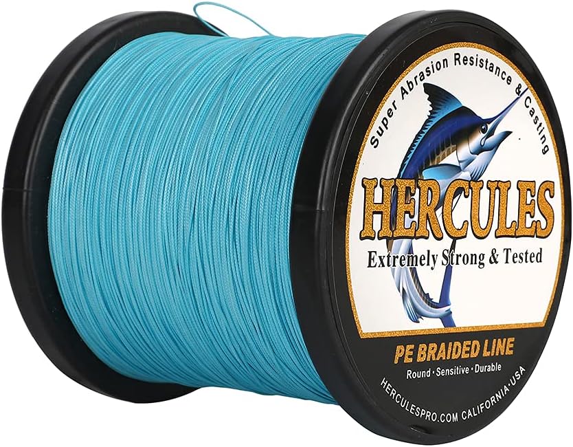 HERCULES Braided Fishing Line 12 Strands, 100-2000m 109-2196 Yards Braid Fish Line, 10lbs-420lbs Test PE Lines for Saltwater Freshwater