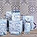 Dtiafu Baby Shower Wrapping Paper Sheets Roll for Boys Girls Kids Blue White Jungle Animals Design Gift Wrap Sheets for Holiday Birthday Baby Shower Party Packing Supplies - Total 28.5sq.ft