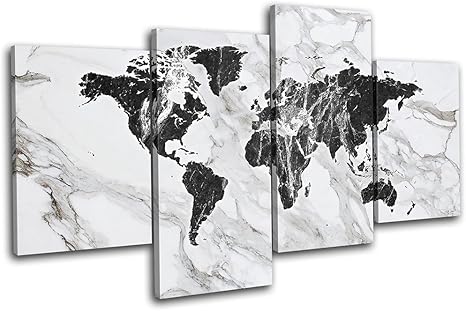 Amazon Co Jp 太字ブロックデザイン World Atlas大理石officeマップフラグマルチキャンバスアートプリントボックスフレーム壁吊り下げ Hand Made In The Uk Framed And Ready To Hang D 0x113cm 13 8770 00b Mp04 Lo D ホーム キッチン