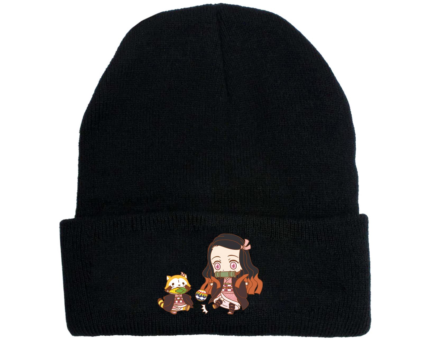 HOUOKDem-on Slay-er Unisex Beanie Cap Anime Christmas Beanie Hat Winter Warm Knitted Cuffed Beanie Running Hat