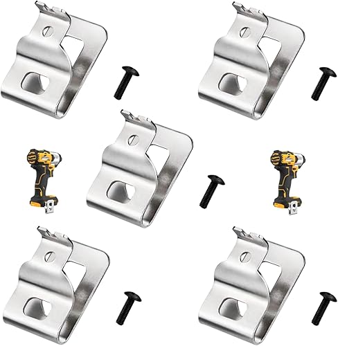 Miniatura 7 de 5 clips de cinturón para D-ewalt, clip de repuesto de acero inoxidable 304 premium, con tornillos, para D-ewalt DCD7771 compatible con herramientas