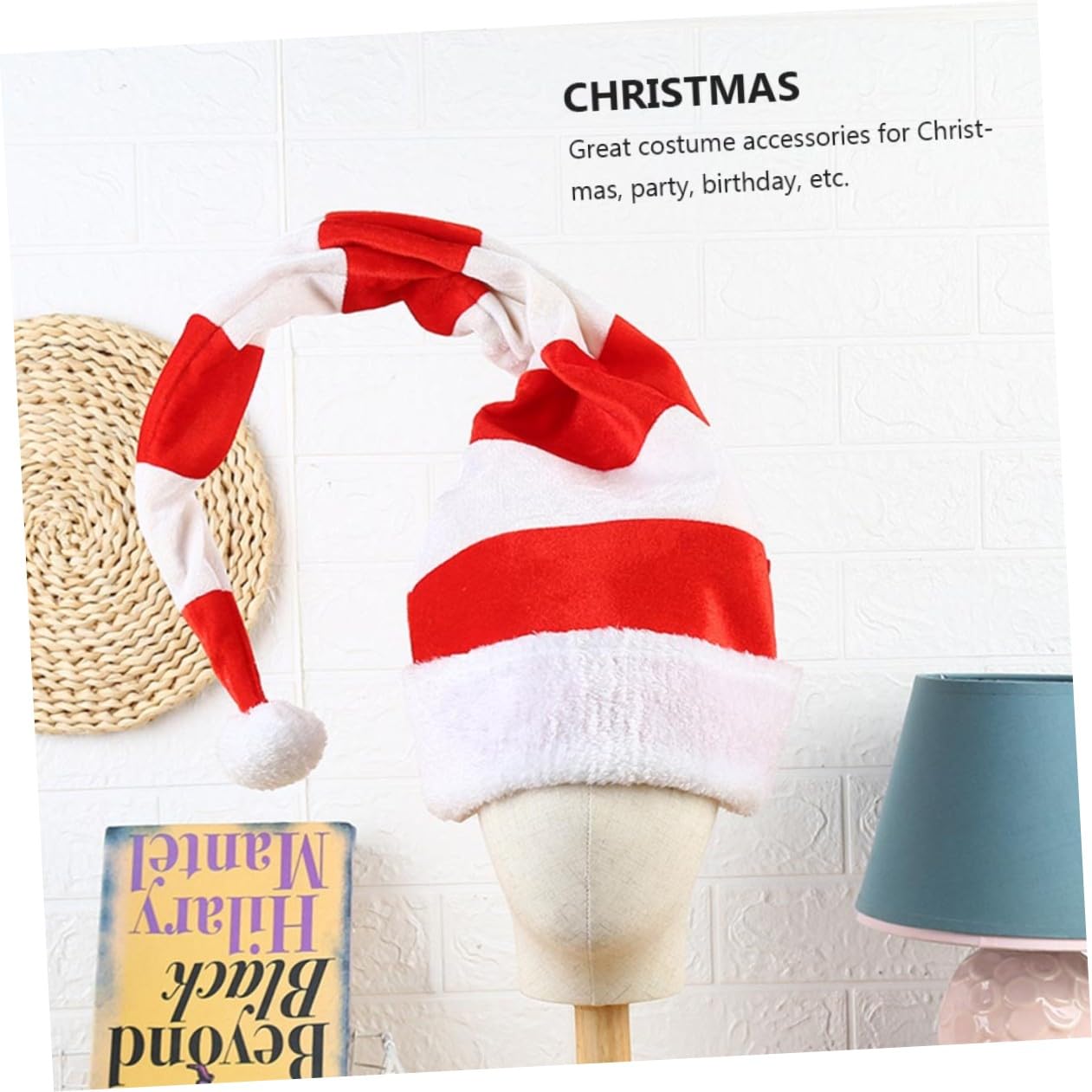 Cabilock 3 Piezas Sombrero De Santa Sombreros Vestidos Gorro De Papá Noel De Navidad Gorro Navideño Confort De Papá Noel De Peluche o De Navidad Confort Decorar Rojo Modelado