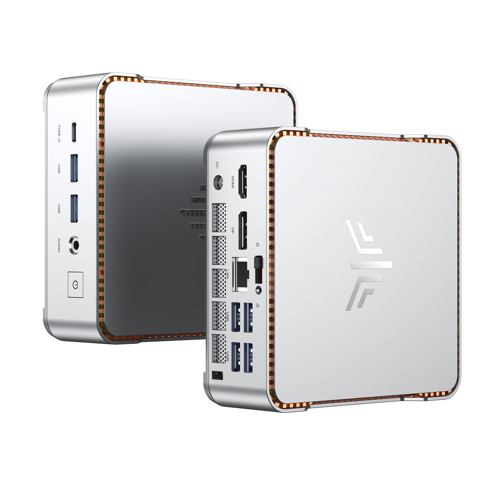 KAMRUI H2 Mini PC i5 14450HX Mini Computer 16GB RAM 512GB PCIe4.0 SSD | Micro PC desktop (10C/16T, max 4,8 GHz), triplo 4K (USB-C/HDMI/DP), WiFi 6, BT5.2, per ufficio aziendale casa