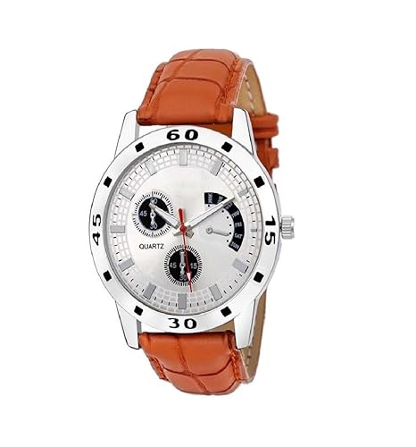 Analogue White Dial Mens Watch ( 06)