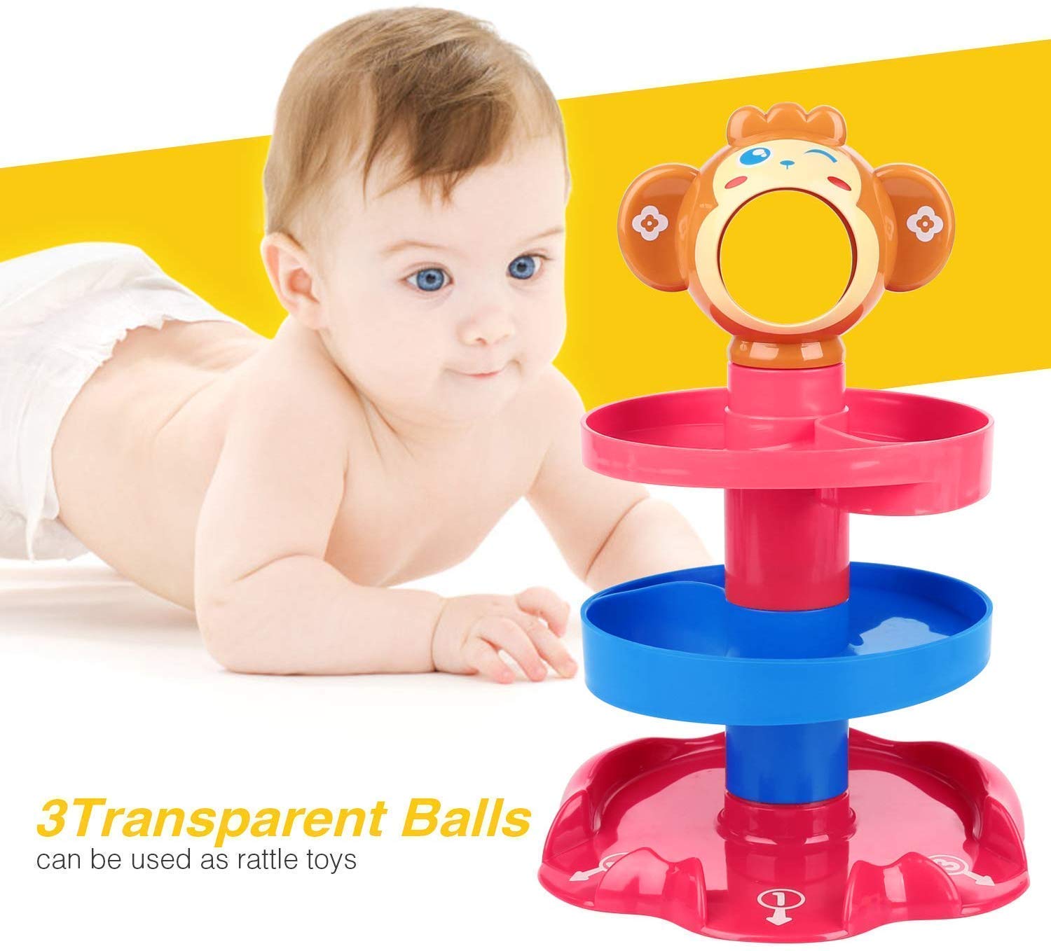 Sky Tech® 5 Layer Ball Drop and Roll Swirling Tower for Baby and