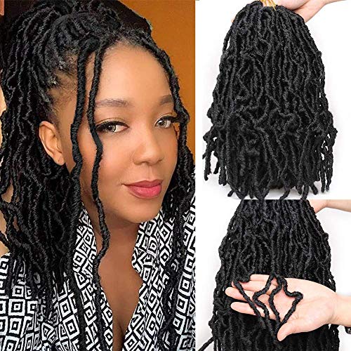 Xtrend 6 Packs 12 pouces Natural Nu Nu Faux Locs Crochet Traids Hair synthétique Pré-boucle Dreadlocks Softs Traiding Hair Fashion Goddess Faux Locs...
