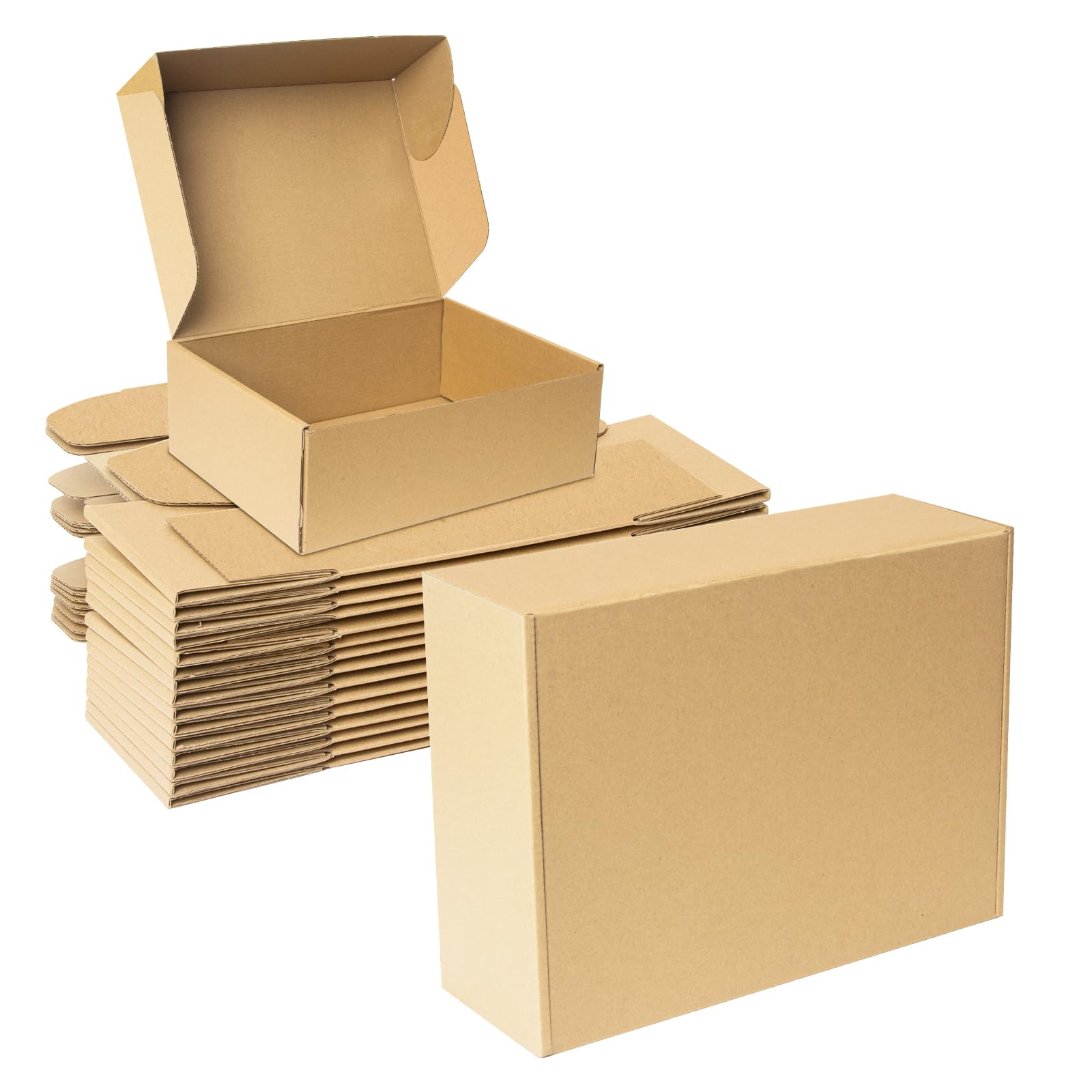 Shipping Boxes 12x9x4 inches Set of 20, Large Mailing Boxes Brown Cardboard Corrugated Mailer Boxes for Packing Small Business