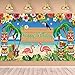 KYMY Large Hawaiian Luau Happy Birthday Backdrop Banner, Summer Floral Tropical Flamingo Birthday Sign with 70.8''X43.3'', Hawaii Theme Photograph Background Supplies for Birthday Party Decorations