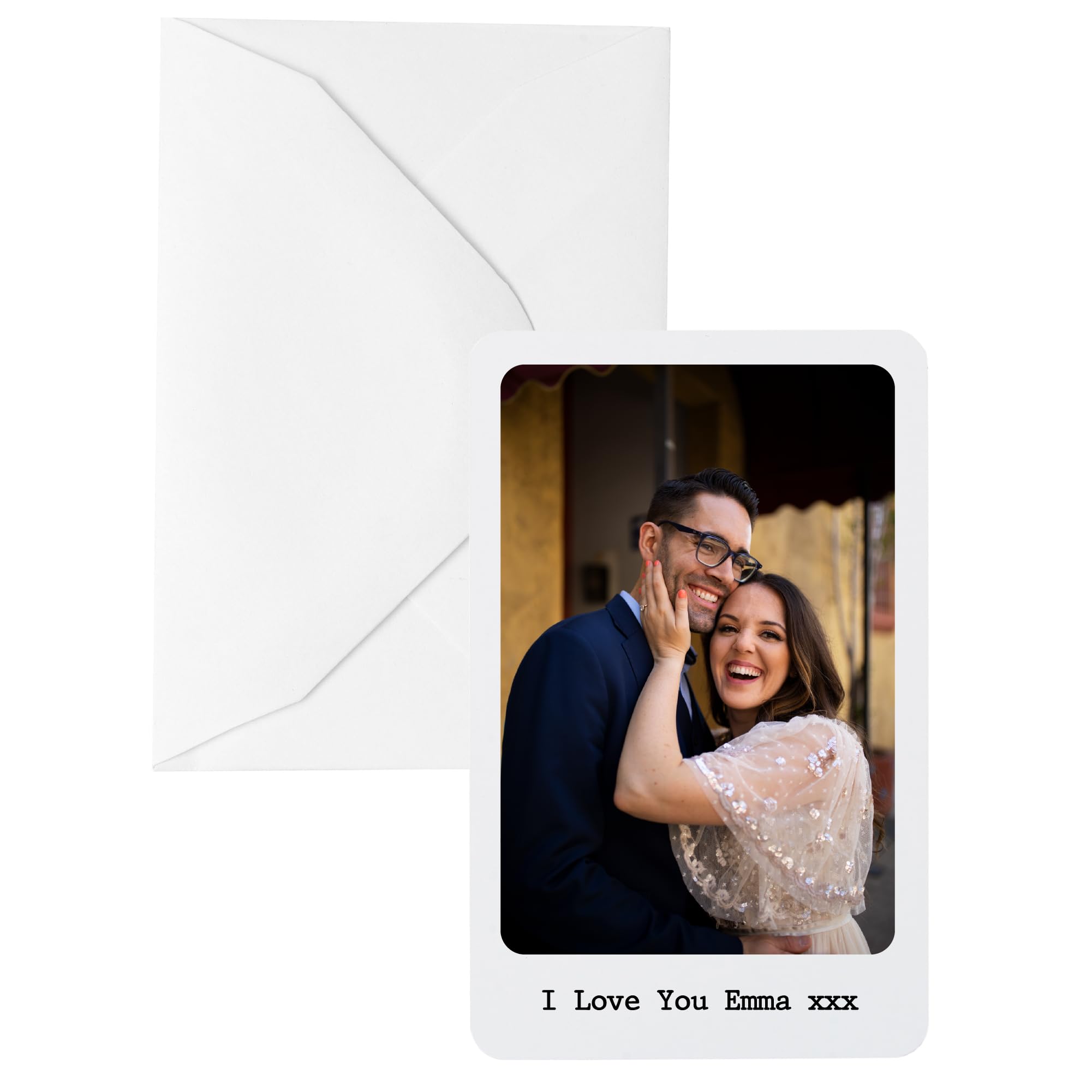 Personalised Metal Wallet Card, Custom Romantic Photo Keepsake (Gift Box)