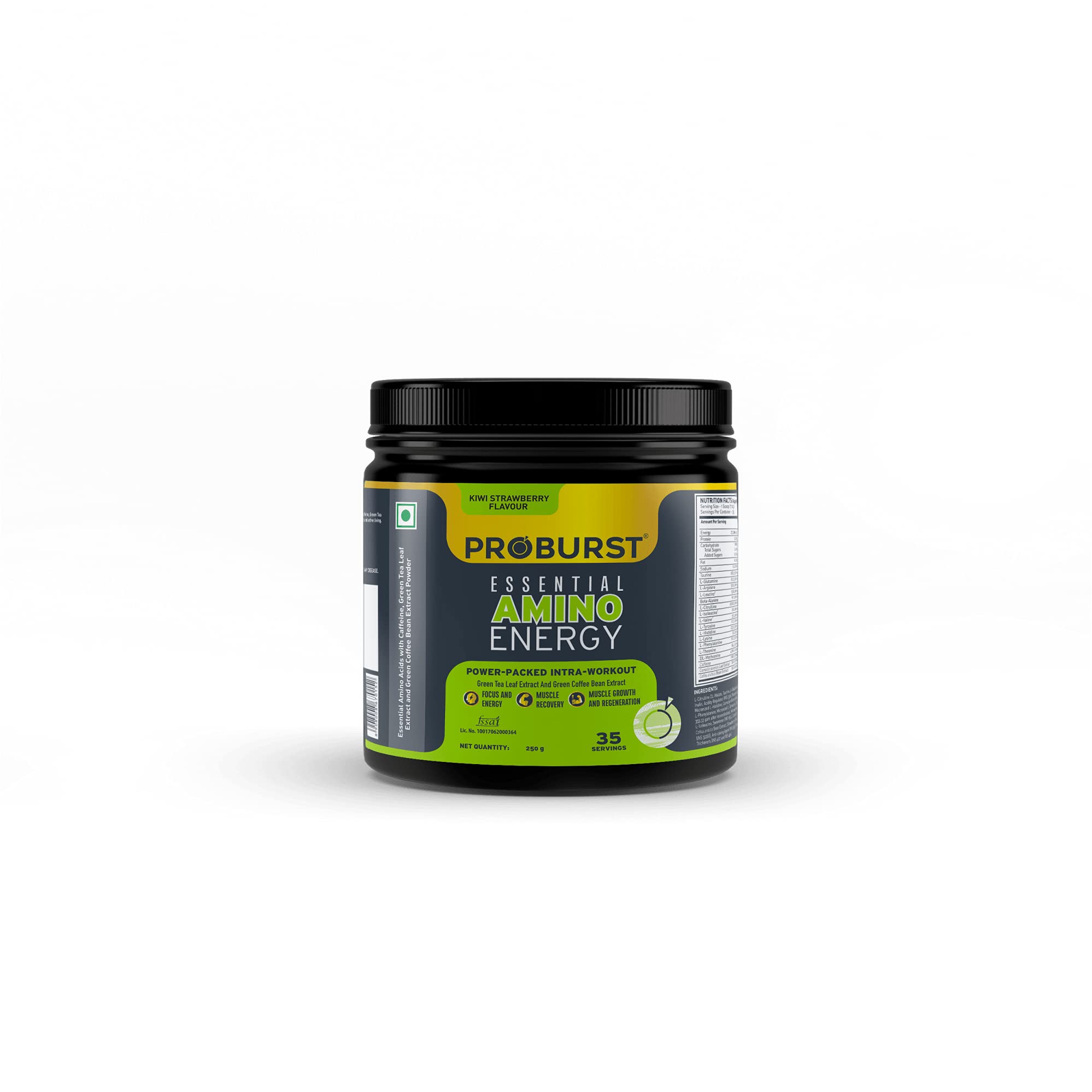 Proburst EAA (Essential Amino Acids) for Intra-Workout/Post Workout 30 Serving 250 grams- Kiwi Strawberry