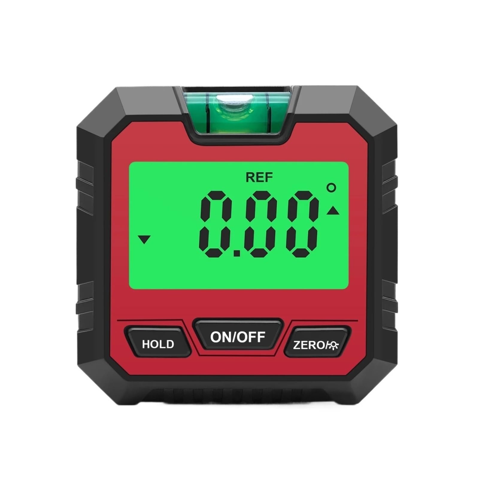Digital Angle Finder, Digital Angle Finder Level Box Protractor Bevel Ruler Gauge Inclinometer with Magnetic Based Backlight,Inclinometer(Red-with-Spray)