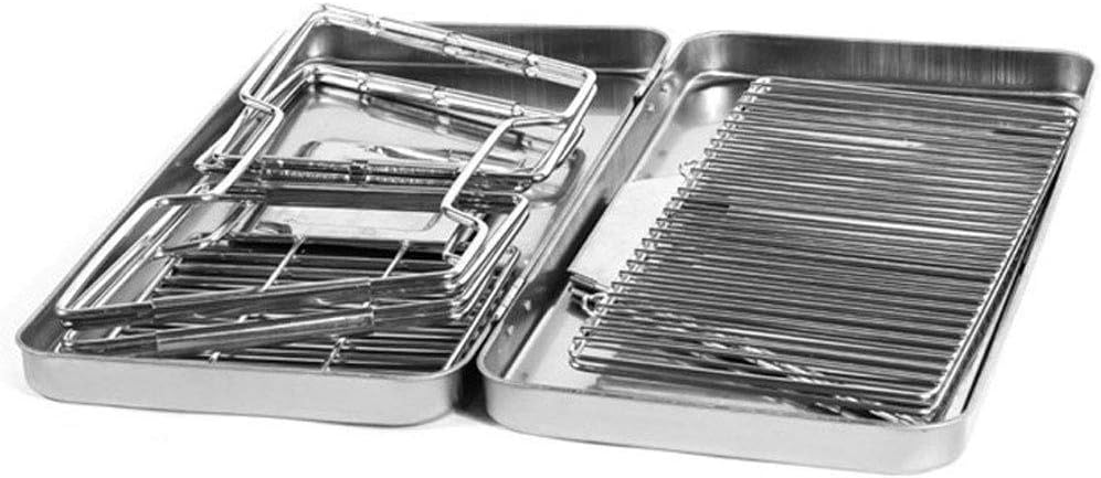 Barbecue Charcoal Grill Stainless Steel Portable BBQ Grill for Outdoor Cooking Camping Picnics