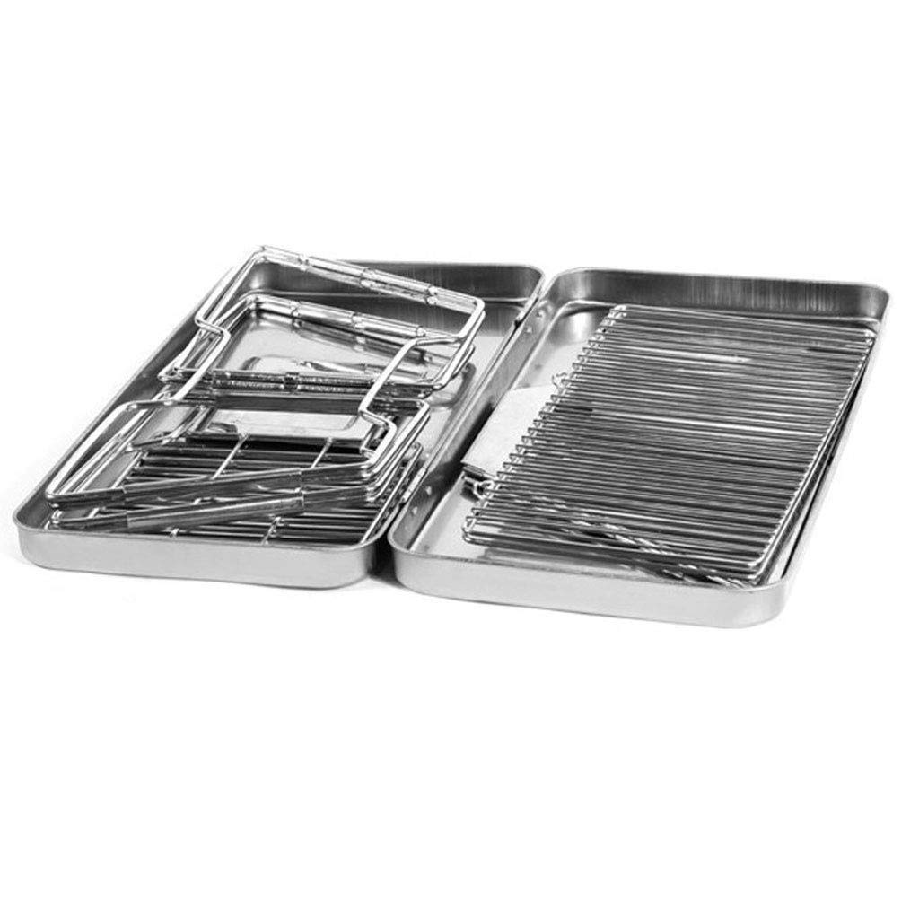 Supporto per barbecue, Griglia for barbecue Barbecue all'aperto a carbone for portatile in acciaio inossidabile for cucinare Picnic da campeggio