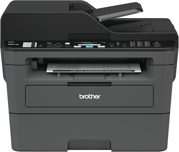 Brother Monochrome Laser Printer, MFCL2710DW, Wireless Networking, Duplex Printing, Includes 4 Month Refresh Subscriptio