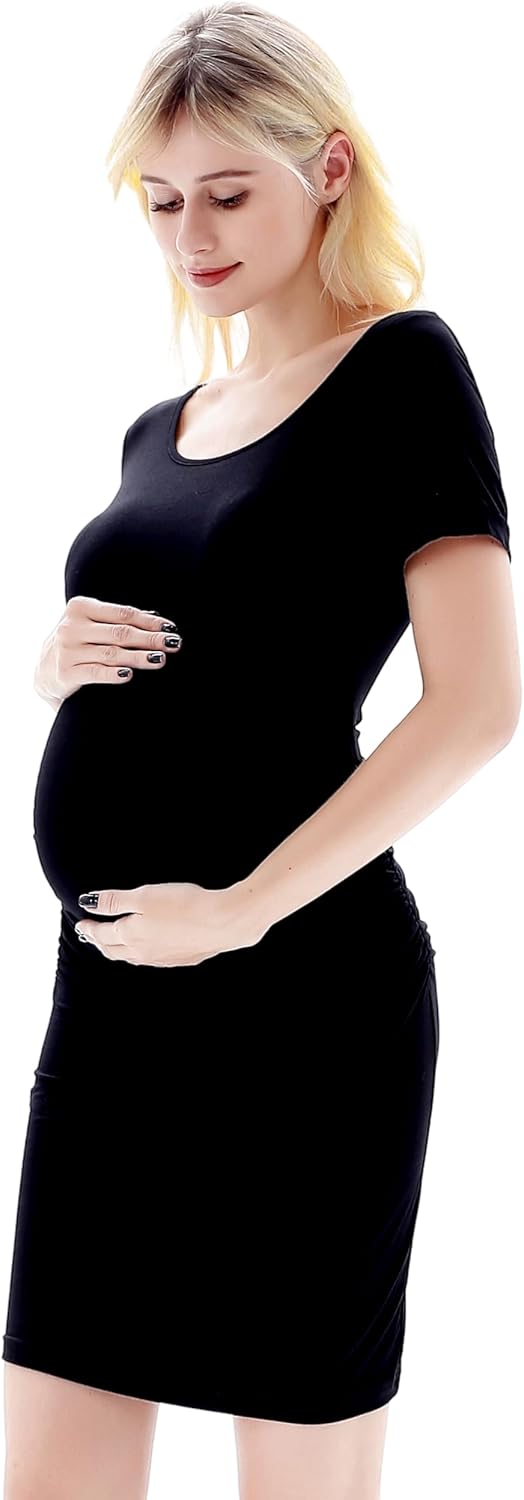 LYHYDMA Umstandskleid Sommer - Bodycon Mit Fliegenden Ärmeln