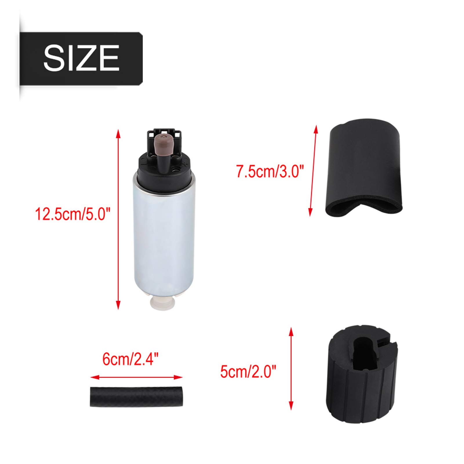 Pompa carburante elettrica ad alta pressione nel serbatoio con kit di installazione GSS342 255LPH universale,pompa del carburante