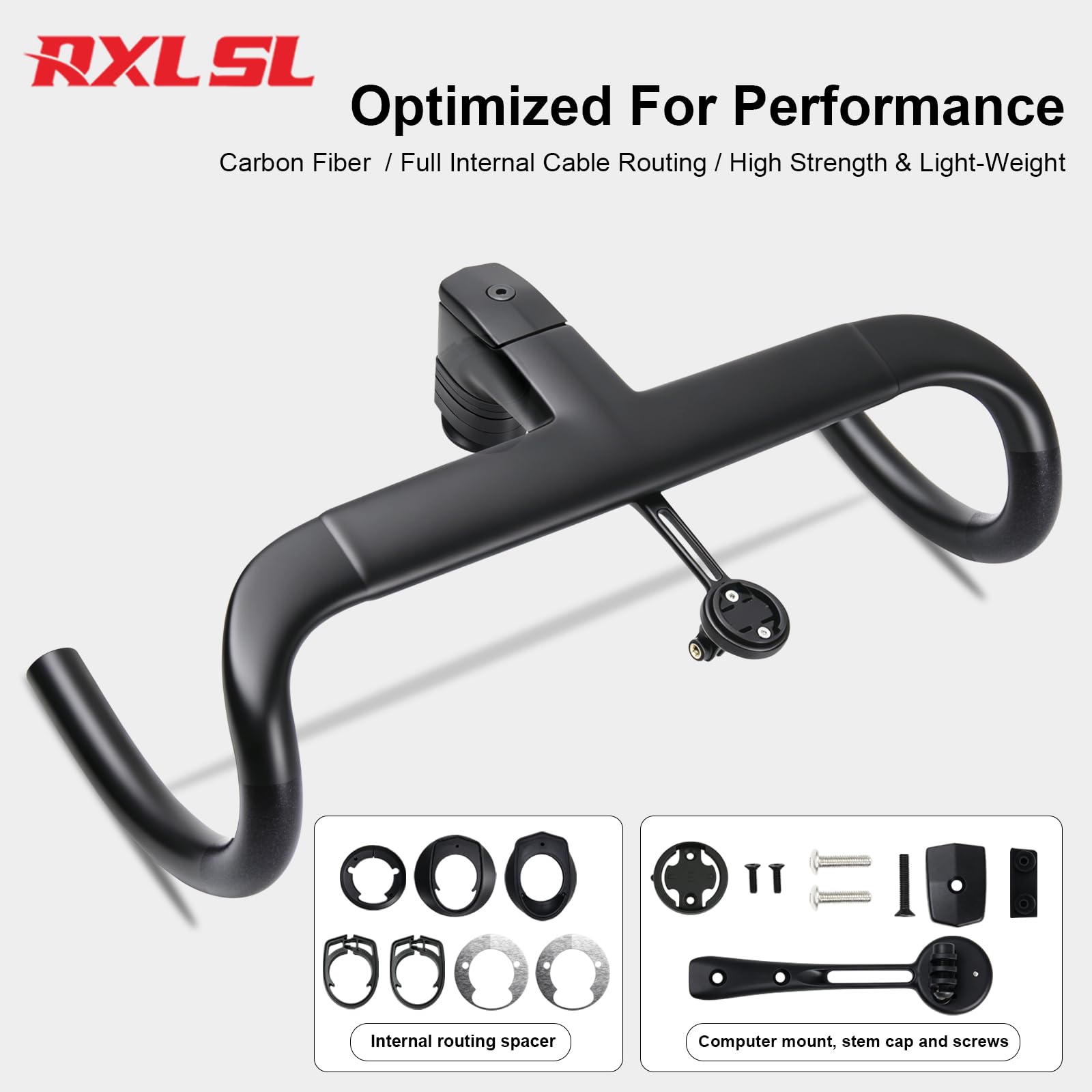 Amazon.co.jp: RXL SL ステム一体型エアロハンドル カーボン 1-1/8