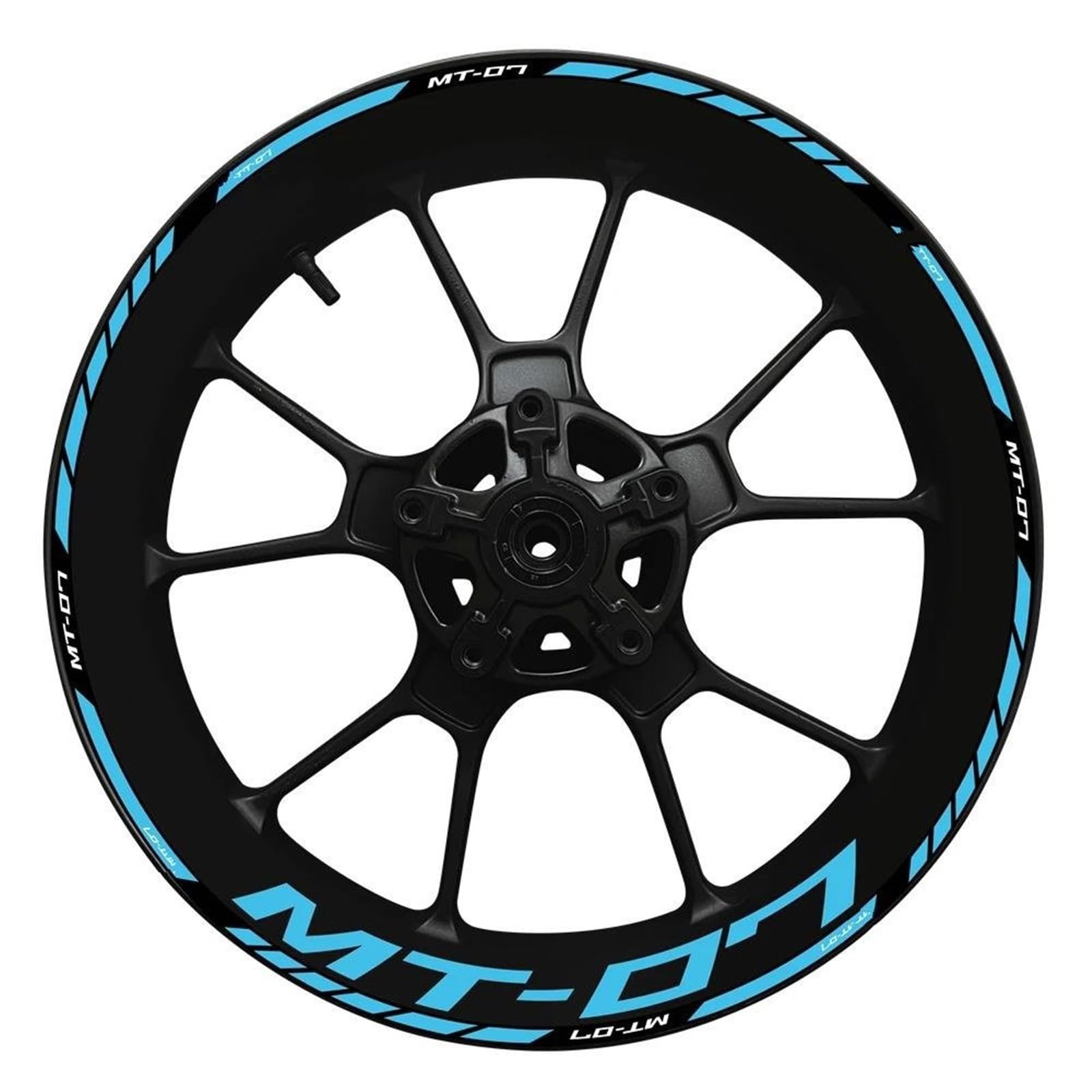 Inner and Outer Rim Reflective Waterproof Sticker 2022 for Yamaha MT-07 Wheel Hub Decal Decoration MT07 Set MT 07 Motorbike(Color23)